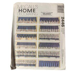 McCall's Home Decorating Quick Change Valance Pattern #2446 By Barbara Horton un